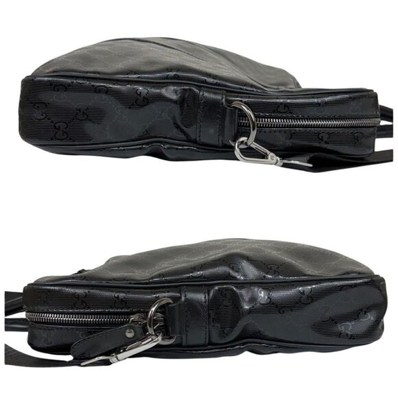 Authentic Gucci GG Imprime Business Bag Briefcase Crossbody Messenger Mens Black - Picture 6 of 14